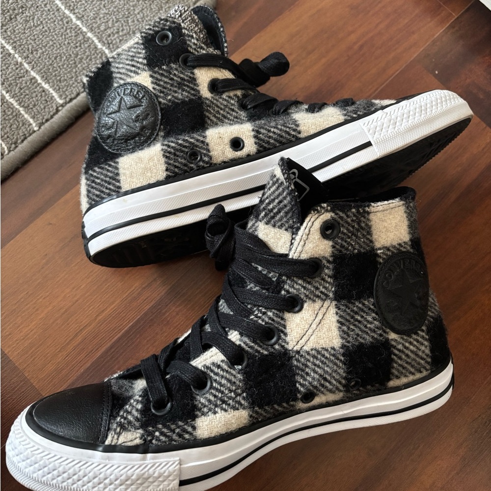 Converse X Woolrich plaid